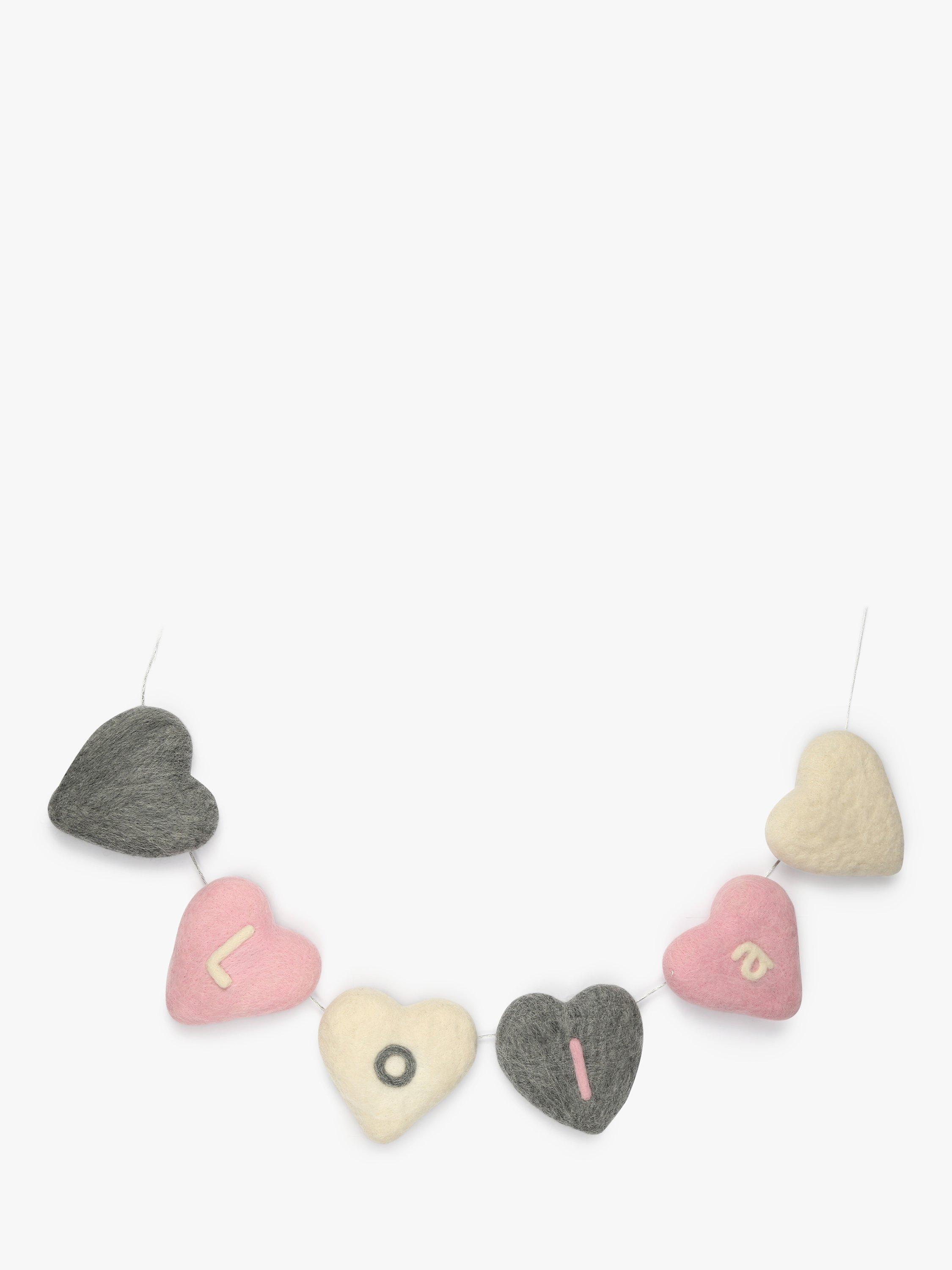 Wool Couture Heart Bunting Needle Felting Craft Kit