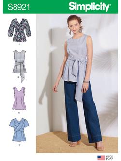 Simplicity Women's Darted Top Sewing Pattern, 8921, 