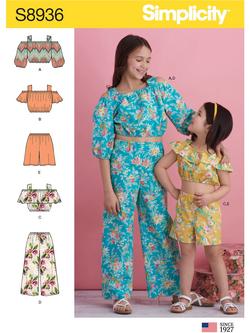 Simplicity Children's Top and Trousers Sewing Pattern, 8936, 