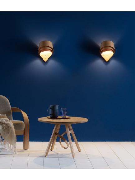 Tom Raffield Cape Layered LED Wall Light, Oak - view 2, Oak