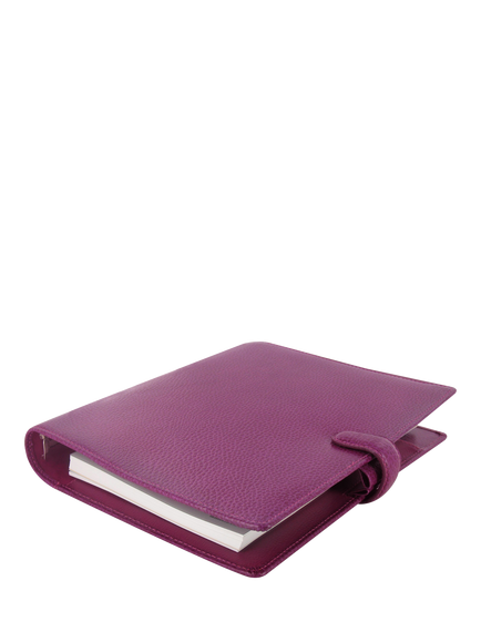 Filofax Finsbury Leather A5 Organiser - view 2, Raspberry