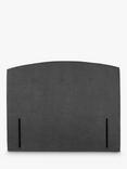 John Lewis Grace Full Depth Upholstered Headboard, Super King Size, Soft Touch Chenille Charcoal