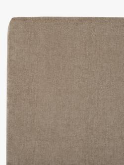 John Lewis Emily Full Depth Upholstered Headboard, Single - view 2, Soft Touch Chenille Mole