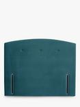 John Lewis Grace Full Depth Upholstered Headboard, Super King Size, Deep Velvet Teal