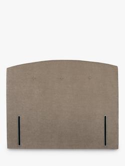 John Lewis Grace Full Depth Upholstered Headboard, Small Double, Soft Touch Chenille Mole