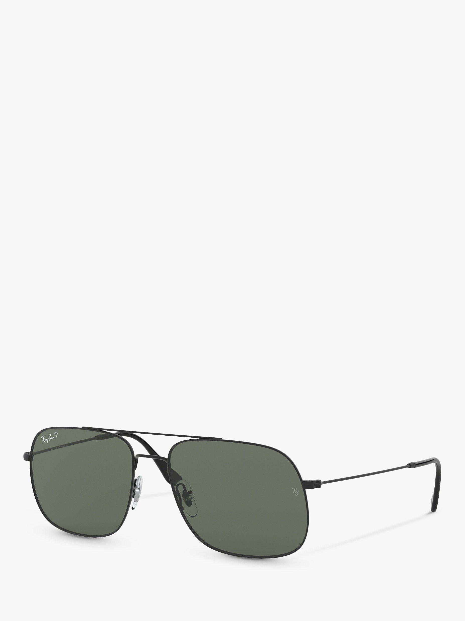 Ray-Ban RB3595 Unisex Andrea Square Sunglasses, Black