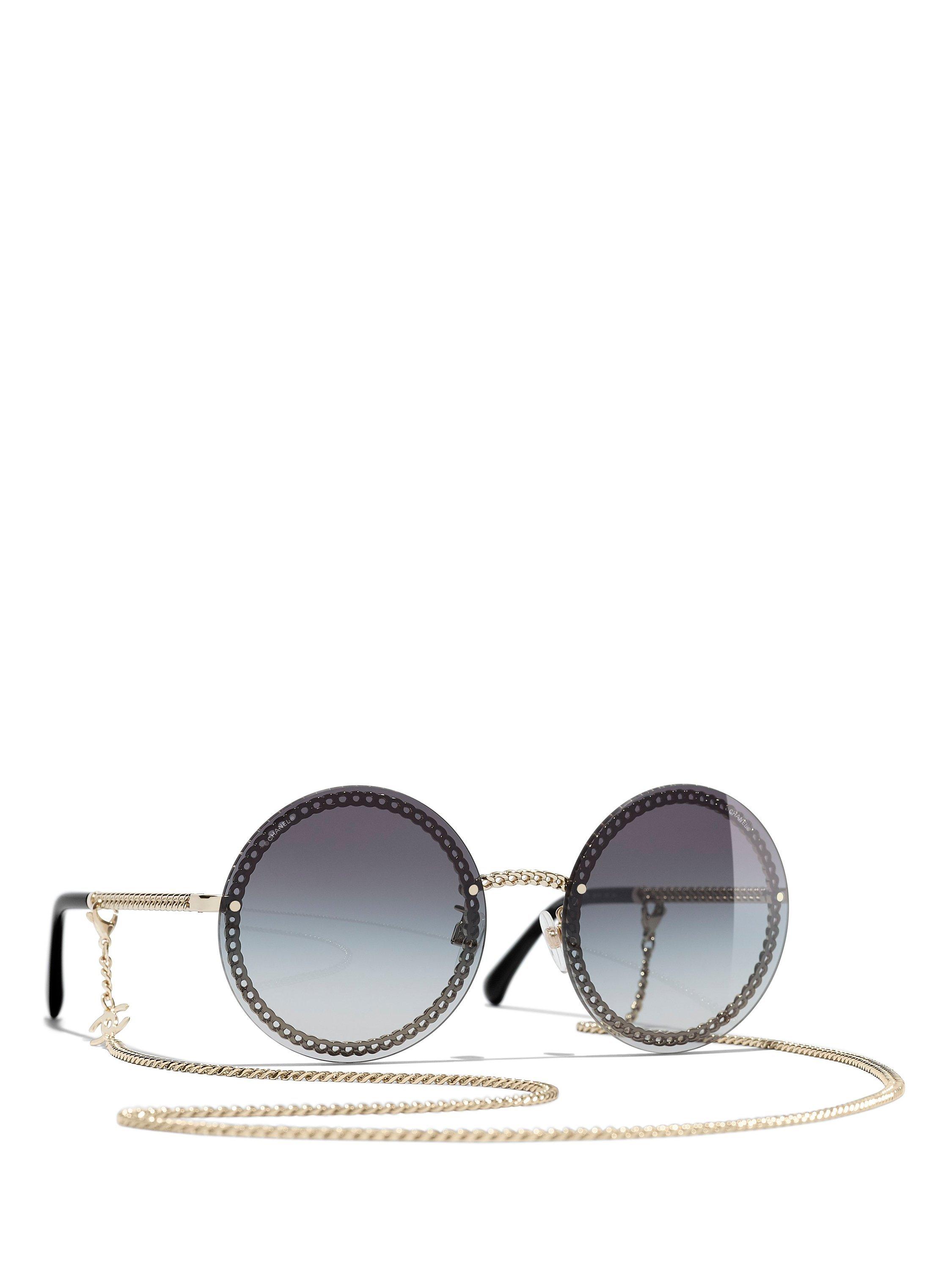 CHANEL Round Sunglasses CH4245 Gold/Grey Gradient