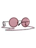 CHANEL Round Sunglasses CH4245 Gunmetal/Rose