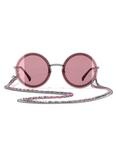 CHANEL Round Sunglasses CH4245 Gunmetal/Rose