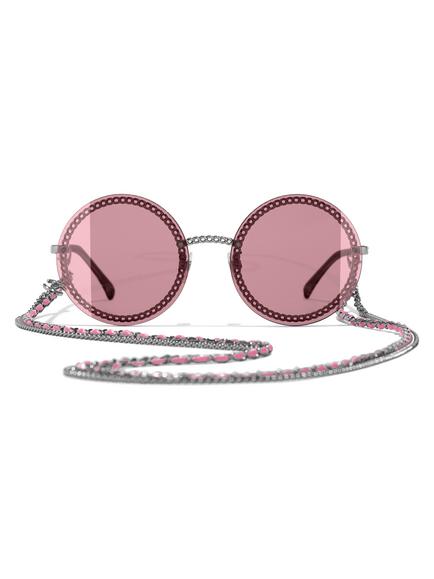 CHANEL Round Sunglasses CH4245 Gunmetal/Rose - view 2, Gunmetal/Rose