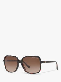 Michael Kors MK2098U Women's Isle of Palms Square Sunglasses, Tortoise/Brown Gradient, Tortoise/Brown Gradient