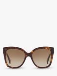 Gucci GG0459S Women's Square Sunglasses, Tortoise Brown