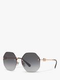 BVLGARI BV6122B Women's Irregular Oval Sunglasses