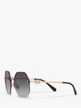 BVLGARI BV6122B Women's Irregular Oval Sunglasses