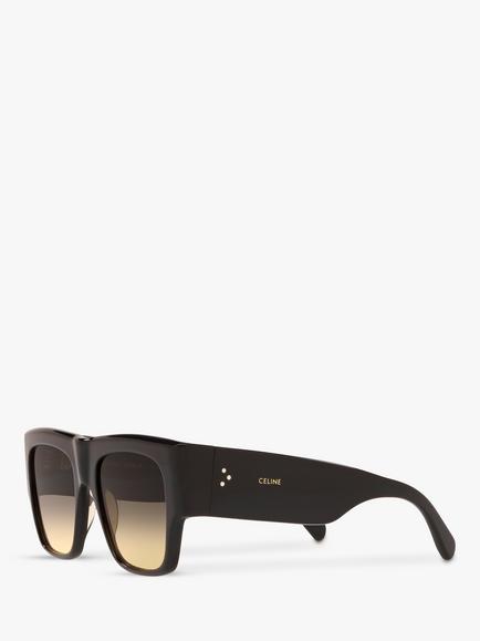 Celine CL4056IN Women's Rectangular Sunglasses, Black/Beige Gradient - view 2, Black/Beige Gradient