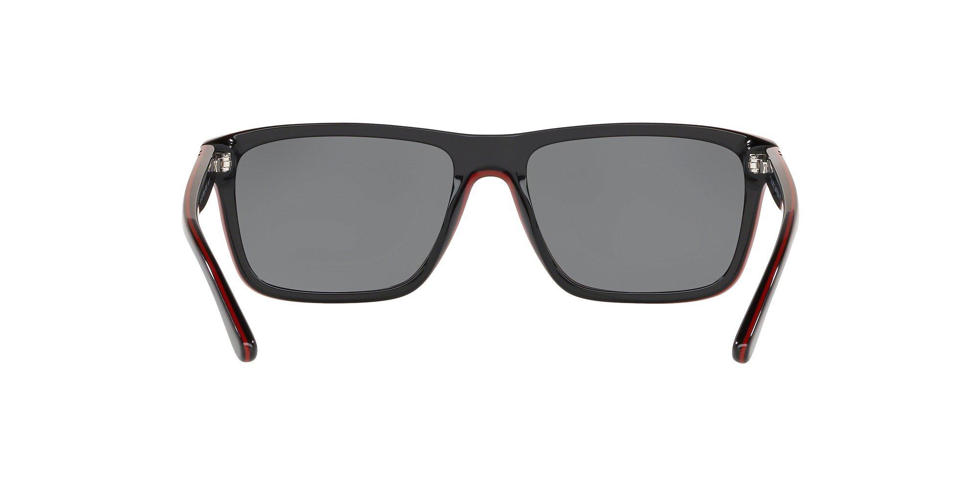 Product image 7 of 11, which shows Polo Ralph Lauren PH4153 Men's Polarised Square Sunglasses, Black/Red