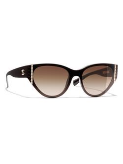 CHANEL Oval Sunglasses CH6054 Dark Brown/Brown Gradient, Dark Brown/Brown Gradient