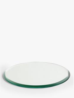John Lewis Mirror Candle Plate, 18 cm, Clear