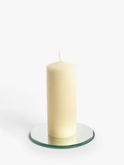 John Lewis Mirror Candle Plate, 18 cm - view 2, Clear