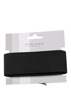John Lewis Elastic, 13mm, Black