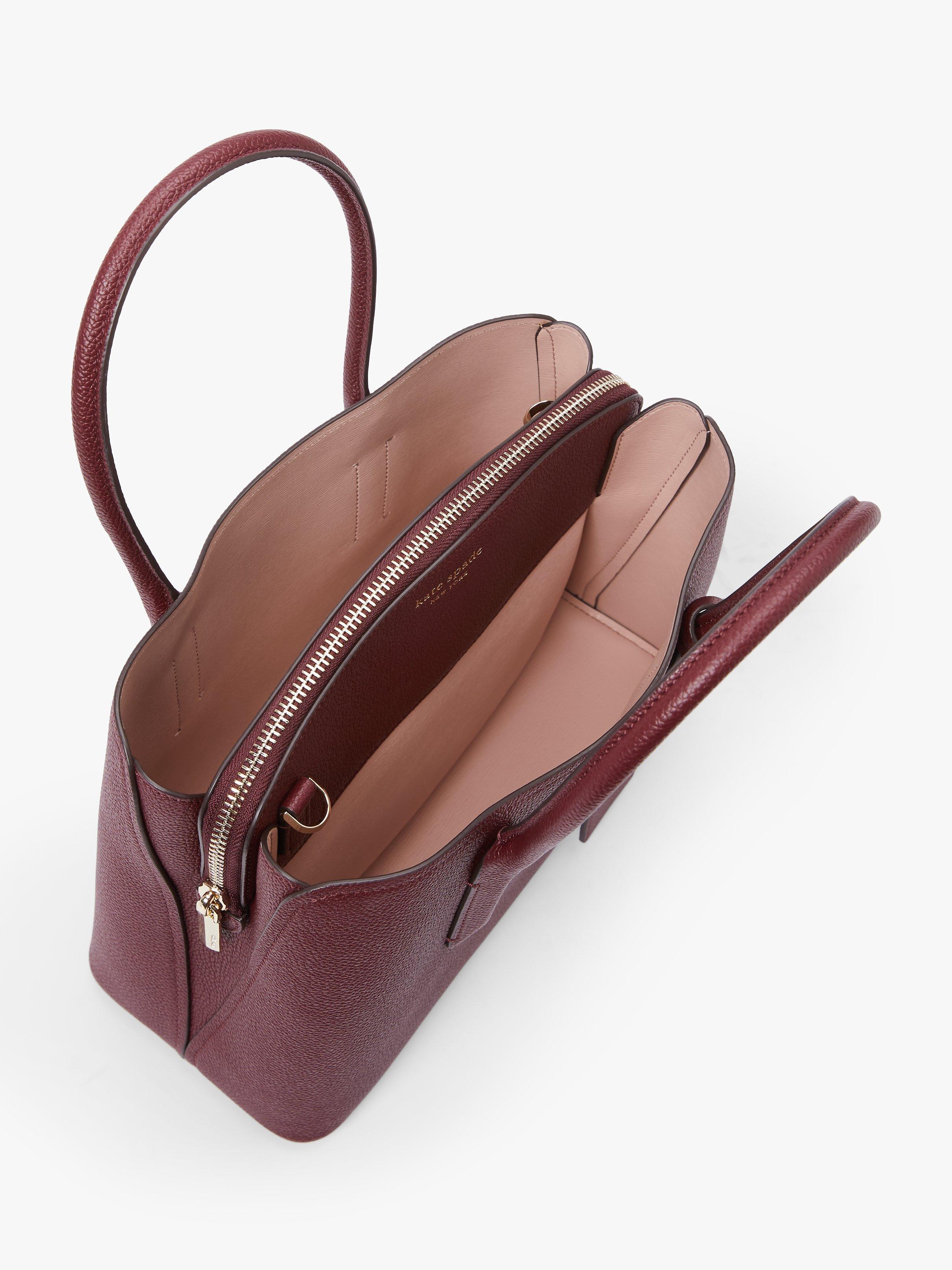 kate spade new york Margaux Leather Medium Satchel, Cherrywood