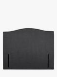John Lewis Charlotte Full Depth Upholstered Headboard, King Size, Soft Touch Chenille Charcoal
