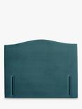 John Lewis Charlotte Full Depth Upholstered Headboard, King Size, Deep Velvet Teal