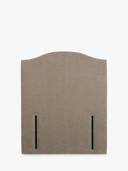 John Lewis Charlotte Full Depth Upholstered Headboard, Single, Soft Touch Chenille Mole
