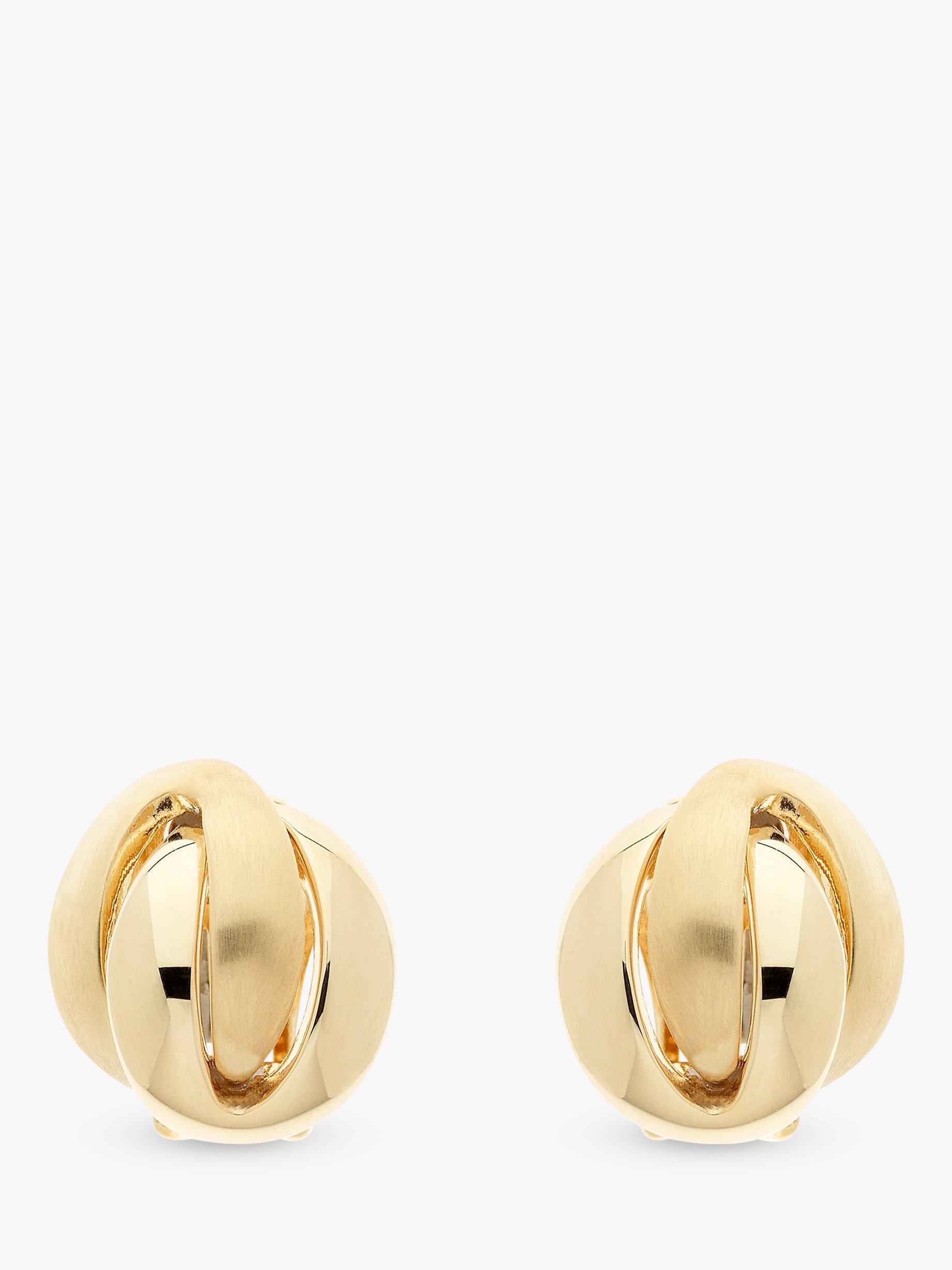 Emma Holland Knot Clip-On Earrings, Gold