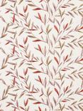John Lewis Langley Leaf Embroidery Furnishing Fabric, Rosehip