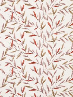 John Lewis Langley Leaf Embroidery Furnishing Fabric, Rosehip