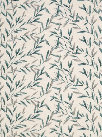 John Lewis Langley Leaf Embroidery Furnishing Fabric, Evergreen