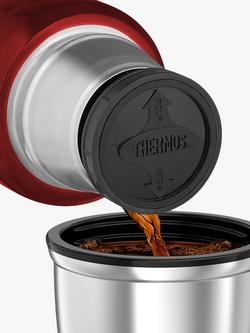 Thermos Stainless Steel King Flask, 470ml - view 2, Red/Silver