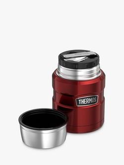 Thermos King Food Flask, Stainless Steel, 470ml - view 2, Red/Silver