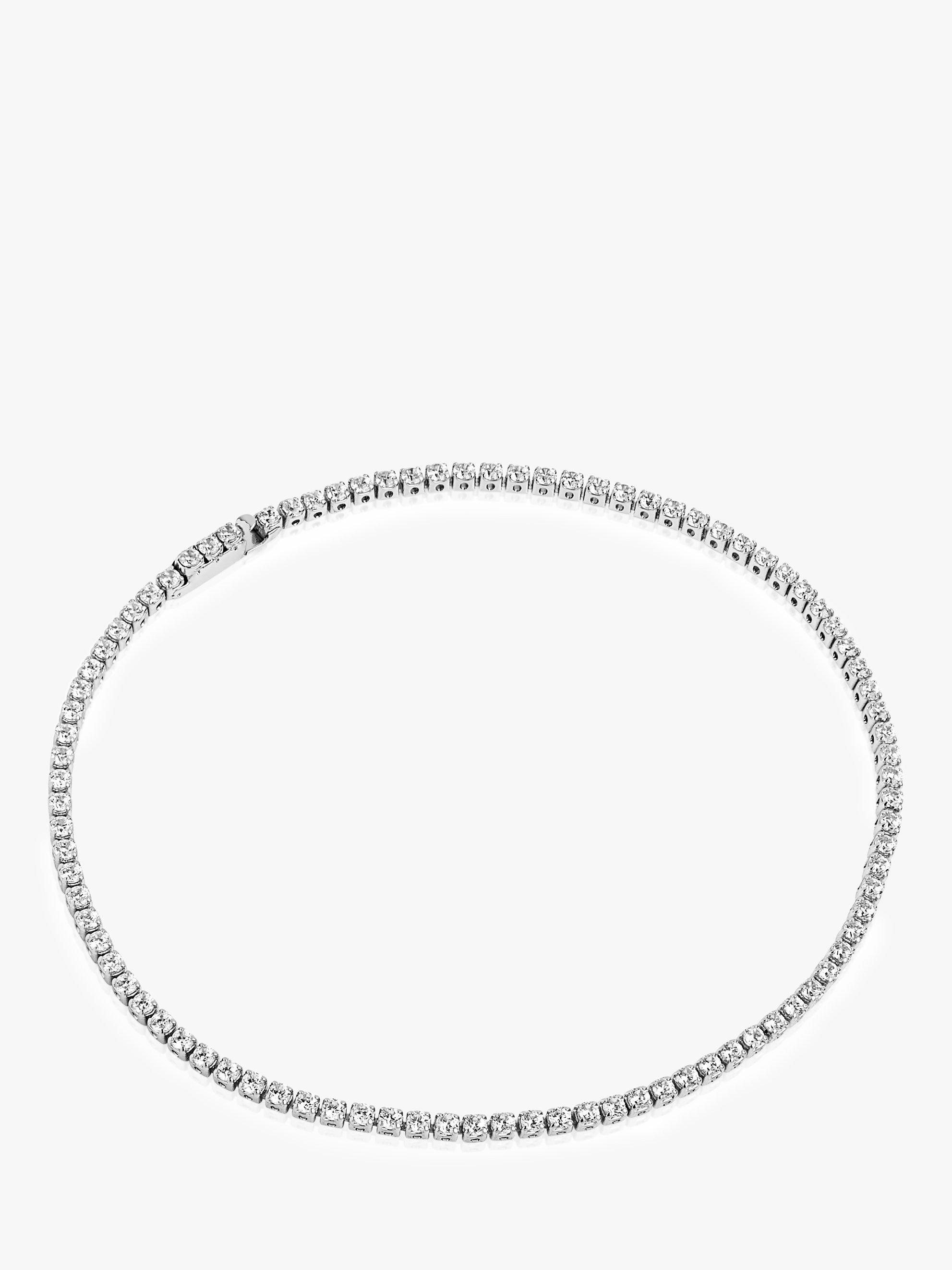 Product image 1 of 2, which shows Sif Jakobs Jewellery Elra Short Tennis Bracelet, Silver