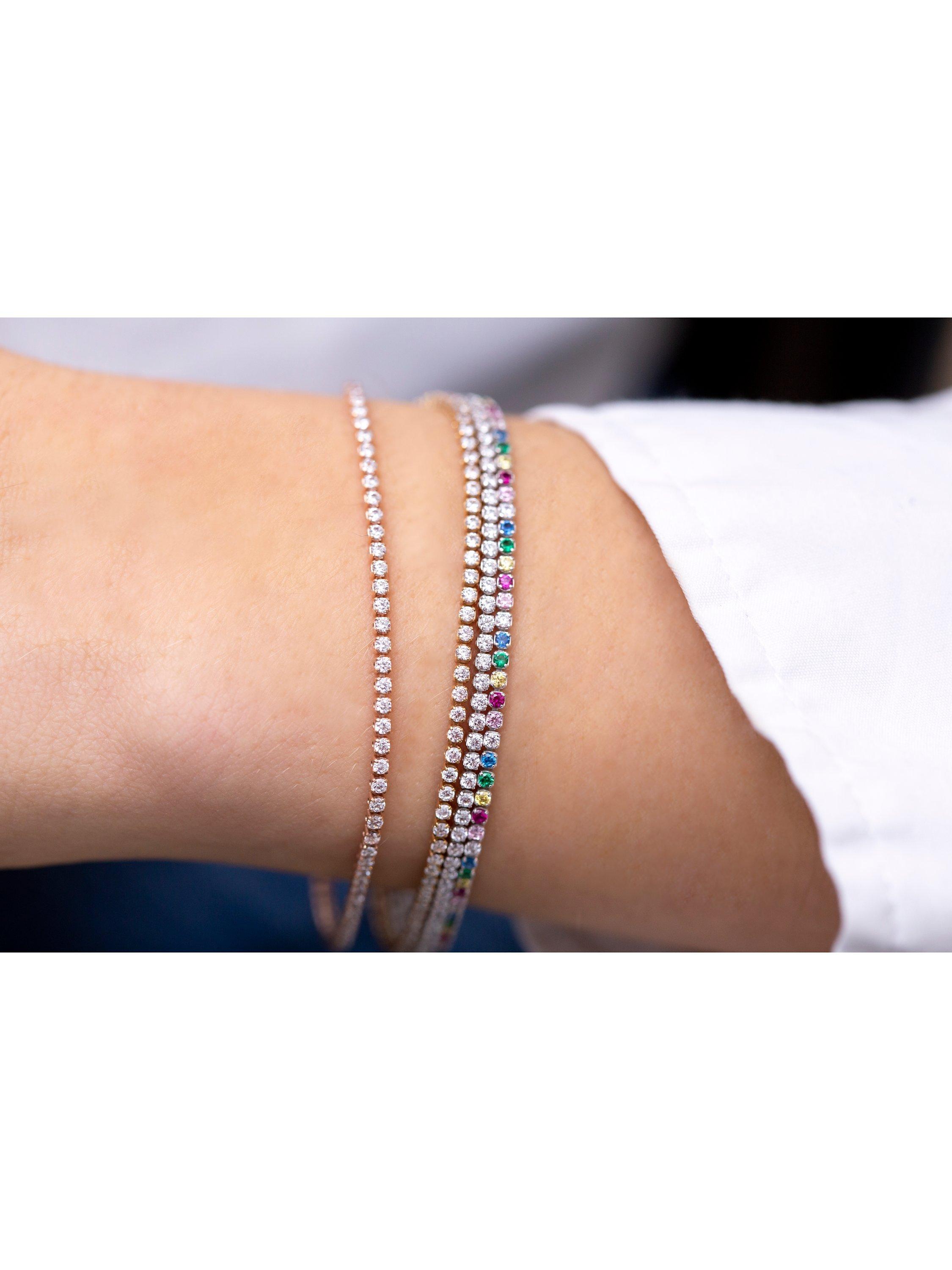 Product image 2 of 2, which shows Sif Jakobs Jewellery Elra Short Tennis Bracelet, Silver