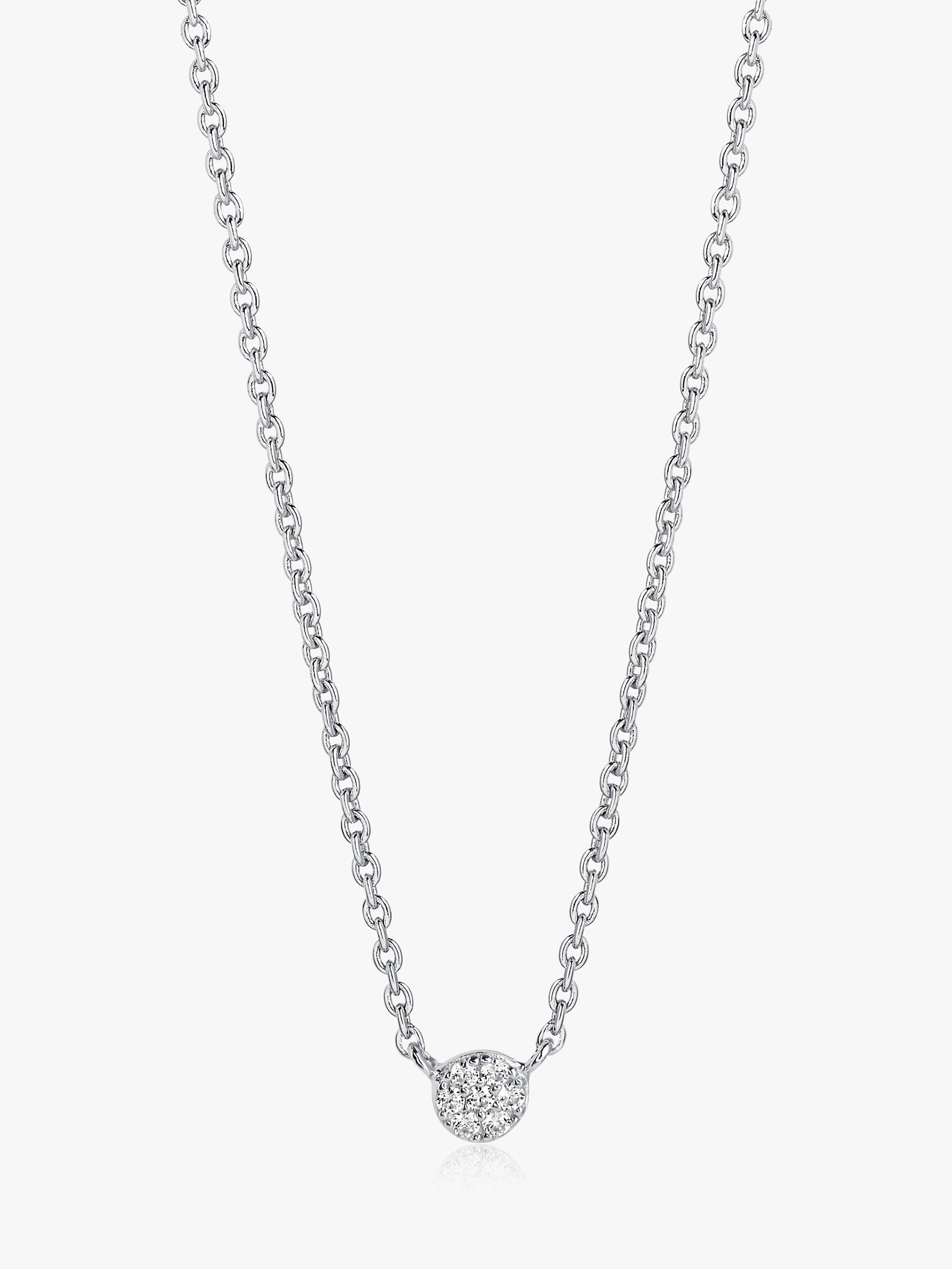 Product image 1 of 2, which shows Sif Jakobs Jewellery Small Cubic Zirconia Pendant Necklace, Silver