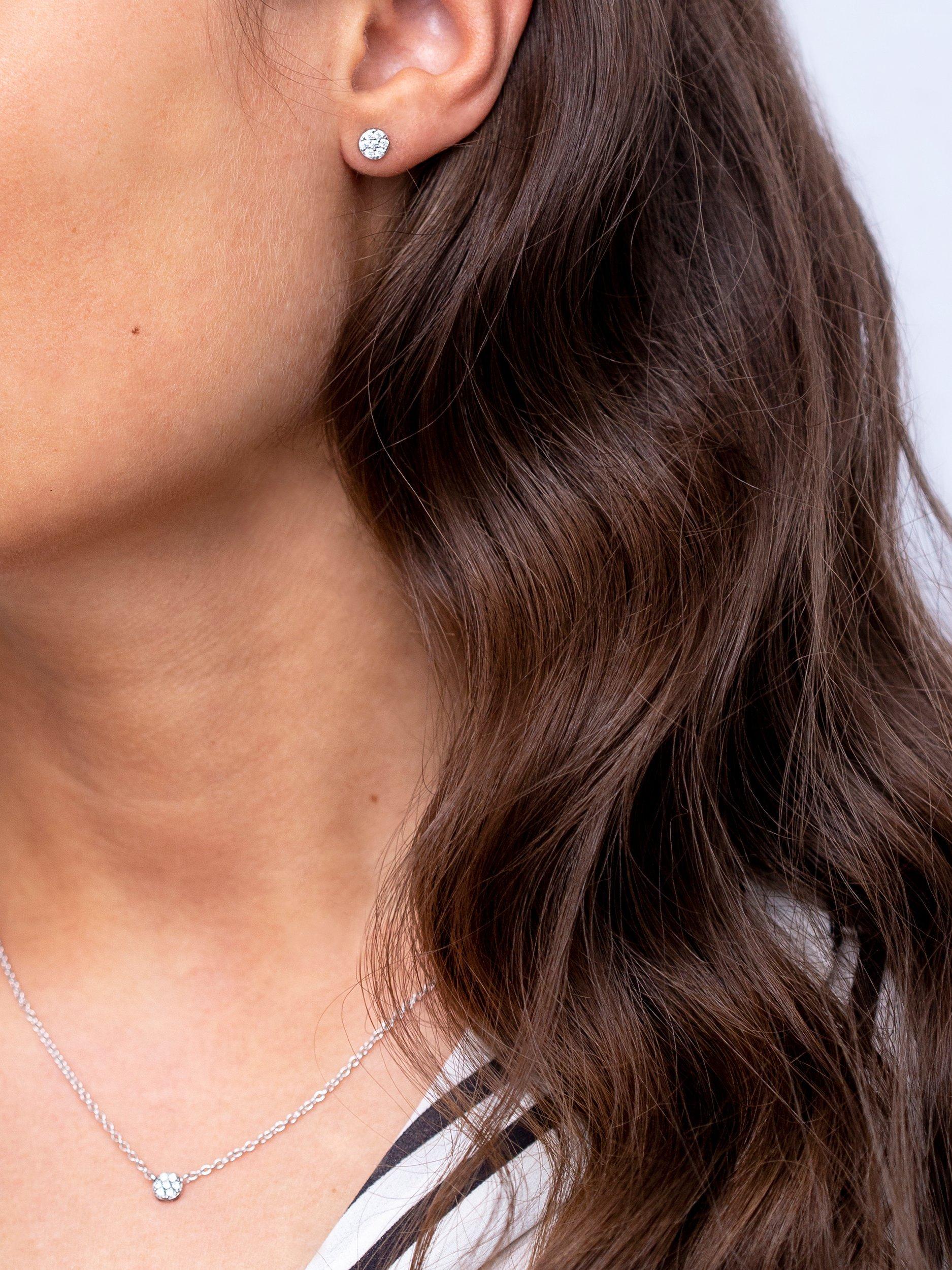 Product image 2 of 2, which shows Sif Jakobs Jewellery Small Cubic Zirconia Pendant Necklace, Silver