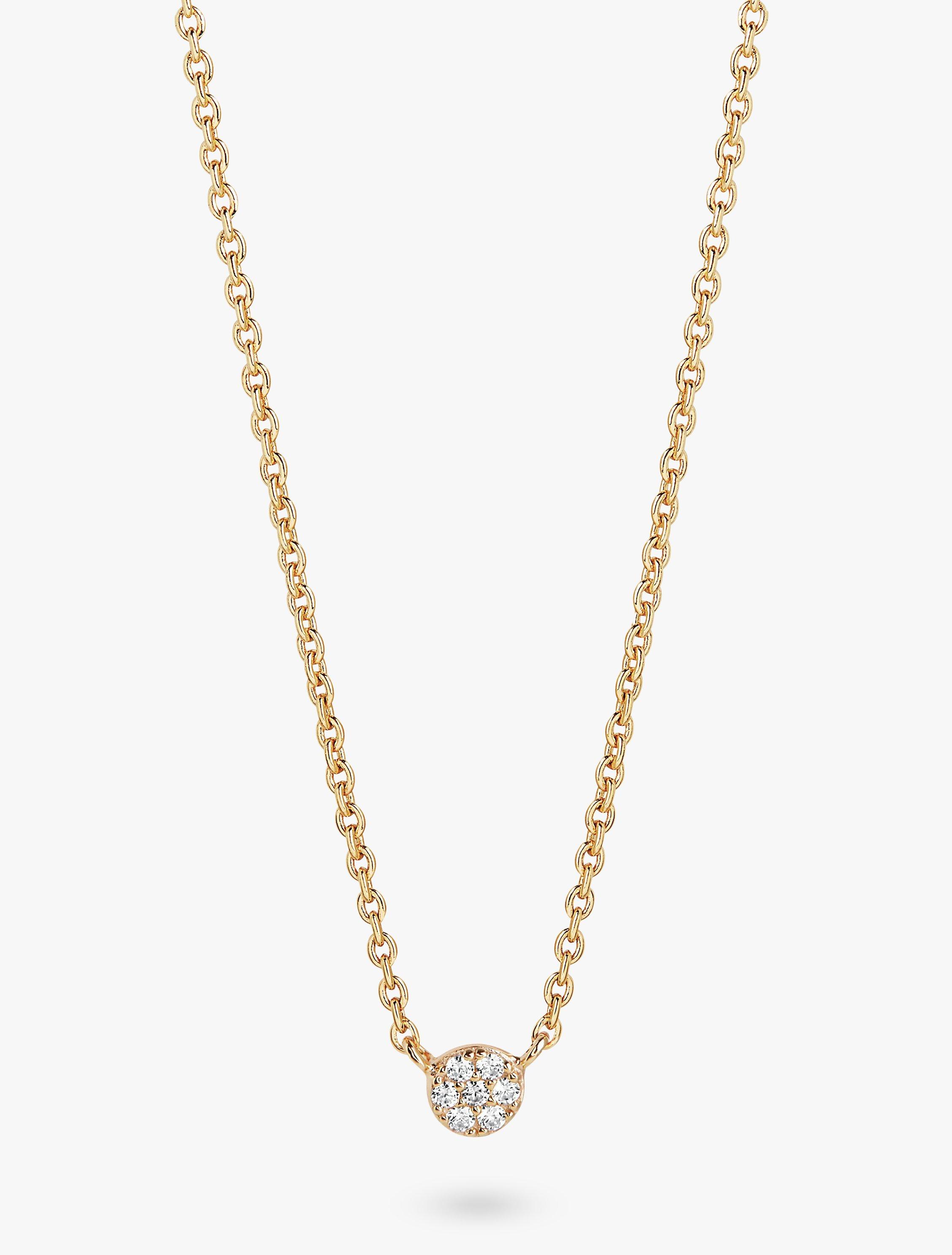 Product image 1 of 2, which shows Sif Jakobs Jewellery Small Cubic Zirconia Pendant Necklace, Gold