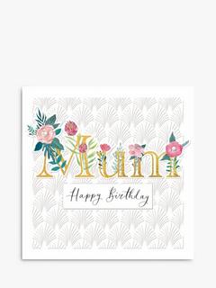 Woodmansterne Floral Mum Birthday Card