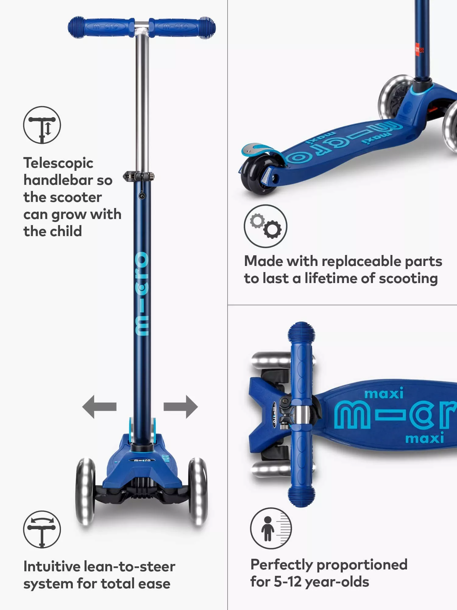 Micro Scooters Maxi Deluxe LED Scooter