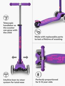 Micro Scooters Maxi Deluxe LED Scooter - view 2, Purple