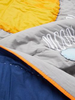 John Lewis Outer Space Quilted Bedspread, Grey/Blue - view 2, Grey/Blue