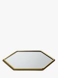 John Lewis Hexagonal Mirror Coasters, Set of 4, Brass