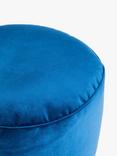 John Lewis Velvet Pouffe, Navy