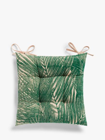 John Lewis Seat Pad, Green / Multi, Green / Multi