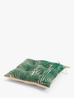 John Lewis Seat Pad, Green / Multi - view 2, Green / Multi