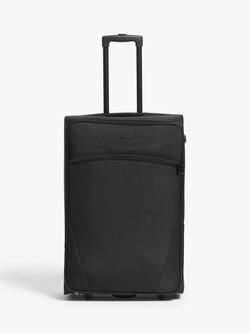 John Lewis ANYDAY Cannes 73cm 2-Wheel Large Suitcase, Black, Black