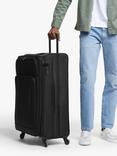 John Lewis Melbourne 77cm 4-Wheel Large Suitcase, Black