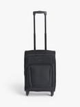 John Lewis Melbourne 55cm 4-Wheel Cabin Case, Black